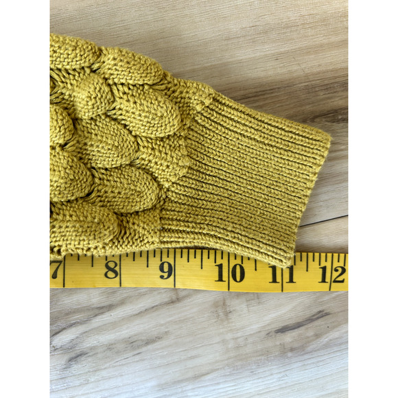 Toddler Handmade Crochet Knit Yellow Sweater Ivory Collar Beautiful Unique Cozy - Picture 5 of 6